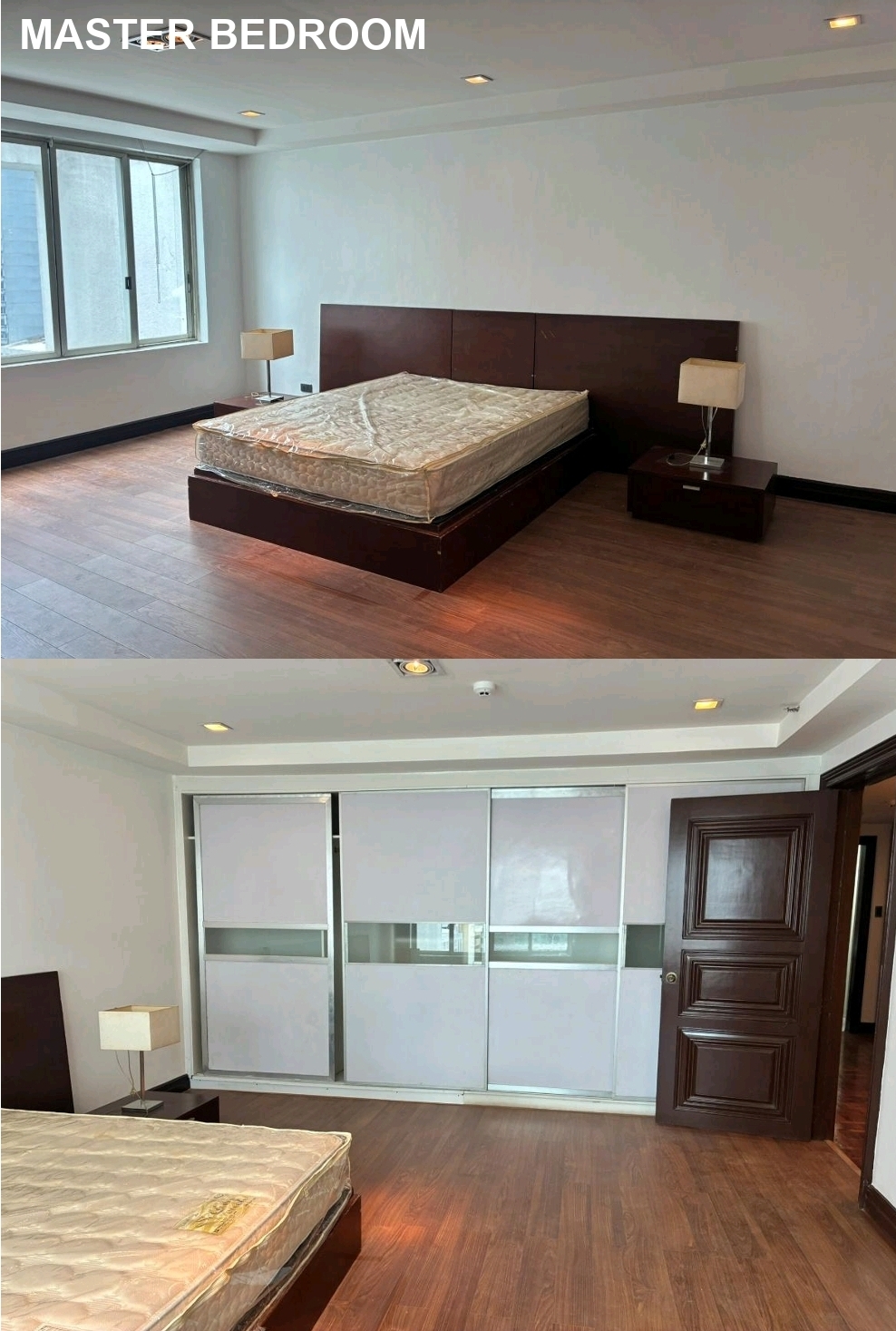 Spacious master bedroom with built-in wardrobe and en-suite